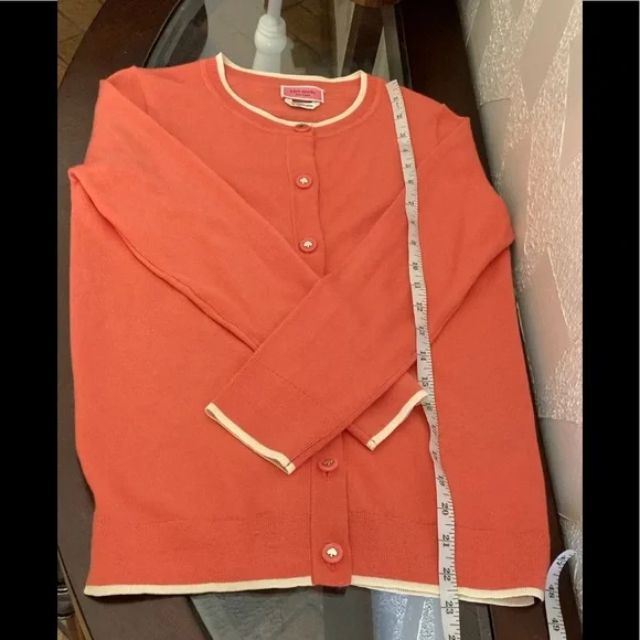 Kate Spade Signature Button Silk Blend Cardigan Sweater NWT